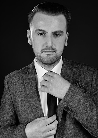 Professional Black & White male headshot portrait