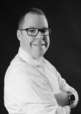 Professional Black & White male headshot portrait